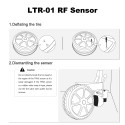 4pcs LAUNCH LTR-01 RF Sensor 315MHz & 433MHz TPMS Sensor Tool Metal & Rubber