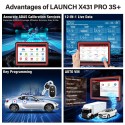 LAUNCH X431 PRO3S Plus 10.1' Car Diagnostic Tools Auto OBD2 OBD Full System Scanner TPMS ECU Coding Active Test pk X431 PRO V