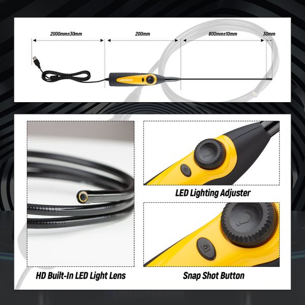 Launch X431 VSP-600 VSP600 Videoscope Camera Endoscope Flexible IP67 Waterproof for Launch X431 Scanners and Any Android devices - Image 5