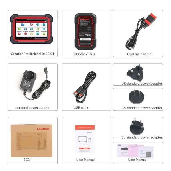 [EU/UK Version] Launch X431 CRP919E BT Car Diagnostic Tool DBScar VII VCI Auto OBD OBD2 Scanner Active Test ECU Coding CANFD DOIP 31+ Reset Services - Image 8