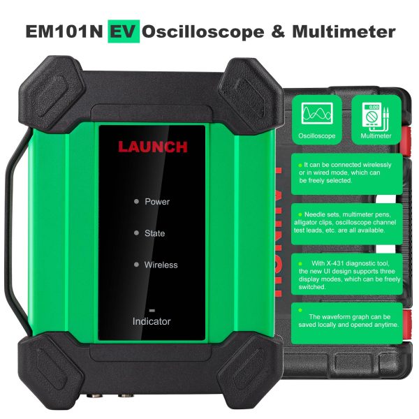 LAUNCH X431 EM101N EV Oscilloscope and Multimeter 2-channel for X431 PAD V, PAD VII - Image 9