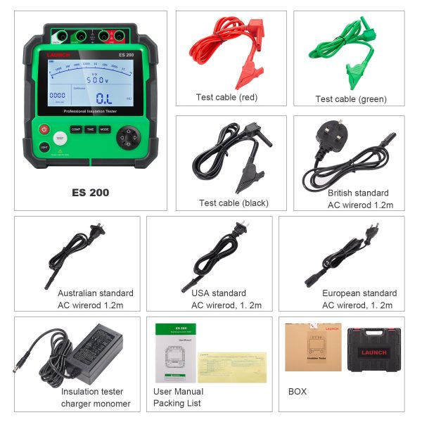 LAUNCH ES200 EV Insulation Resistance Meter Tester - Image 8