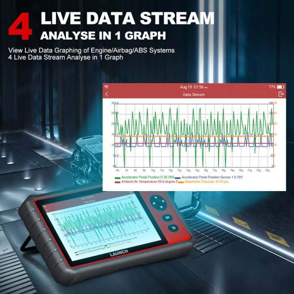 LAUNCH X431 CRP909E OBD2 Car Full System Diagnostic Tool Code Reader Scanner with 15 Reset Service Upgraded Version of CRP909 - Image 11
