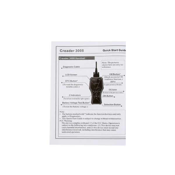 Launch CR3008 OBD2 OBDII Auto Scanner X431 Creader 3008 OBD 2 Engine Code Reader Lifetime Free Update - Image 5