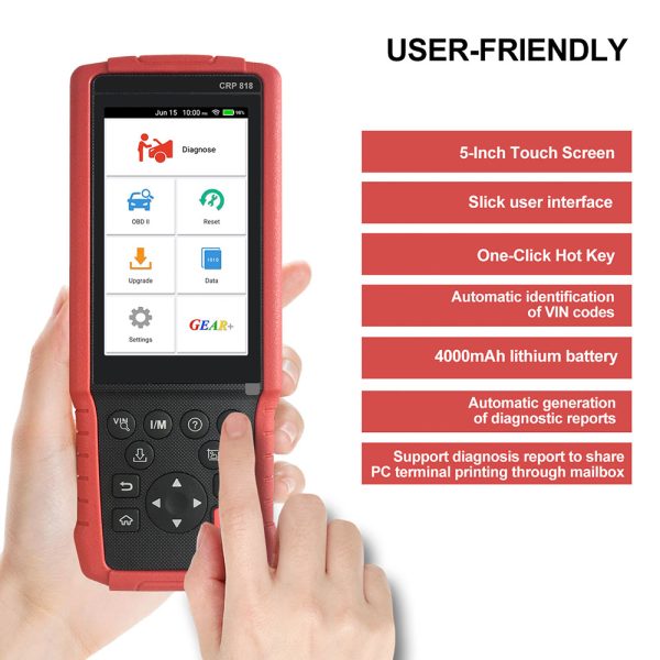 Launch CRP818 Full-System OBD2 Diagnostic Tool for European Cars Free Update Online - Image 11