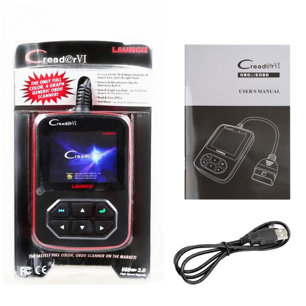 Launch Creader VI Code Reader Code Scanner With Full Color QVGA LCD Screen - Image 9