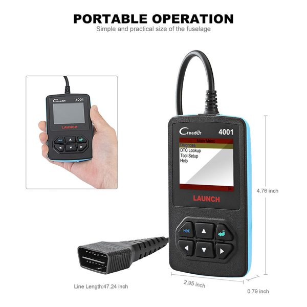Launch DIY CReader 4001 OBDII/EOBD Auto Diagnostic Scan Tool Code Reader - Image 3