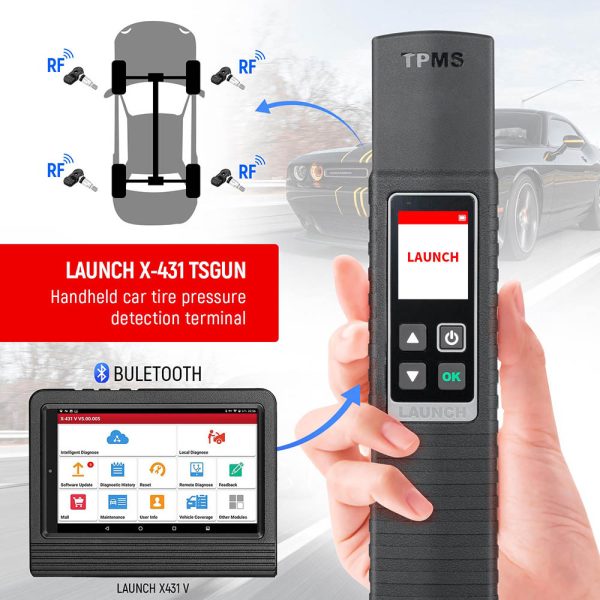 Launch X-431 TSGUN TPMS Tire Pressure Detector Handheld Terminator X431 TSGUN Sensor Activator Programming Tool - Image 4