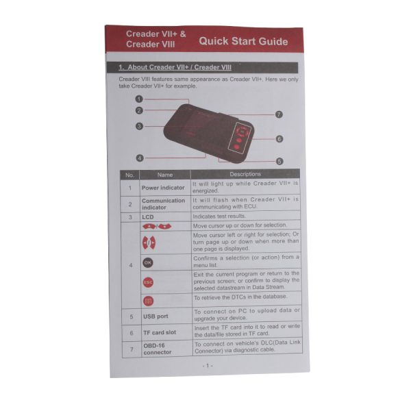 Launch X431 Creader VII+ (CRP123) Multi-Language Diagnostic Instrument - Image 7