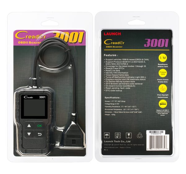 Original Launch Creader 3001 OBDII / EOBD Code Scanner Support Languages Same as AL419 - Image 7