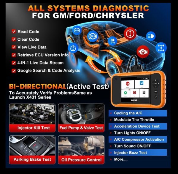 LAUNCH-Creader-Elite-20-FGC-for-Ford-GM-Chrysler-Full-System-Bi-Directional-Diagnostic-Scanner-ECU-Coding-Bi-directional-Control-Special-Service-SC560-5