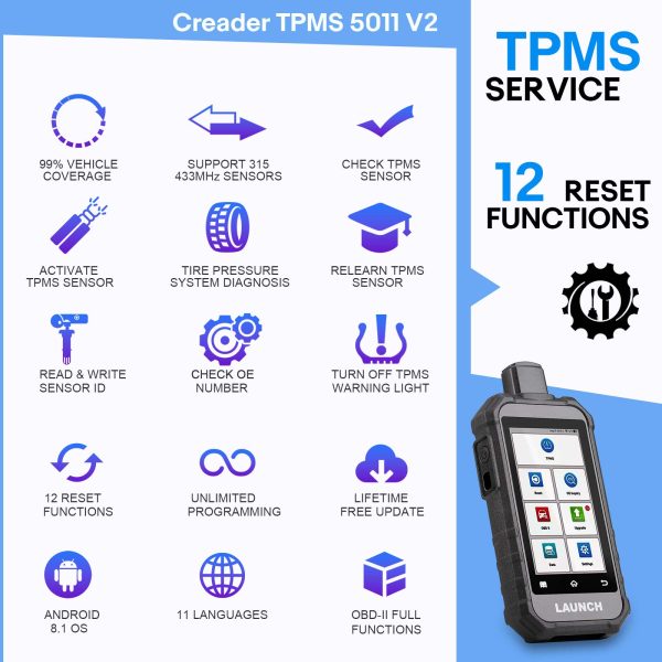 2024-LAUNCH-Creader-TPMS-5011-V2-TPMS-Activation-Diagnostic-Tool-WIFI-Upgrade-12-Reset-Functions-Activate-315433MHZ-24Ghz-Tire-Pressure-Sensors-AD219-8