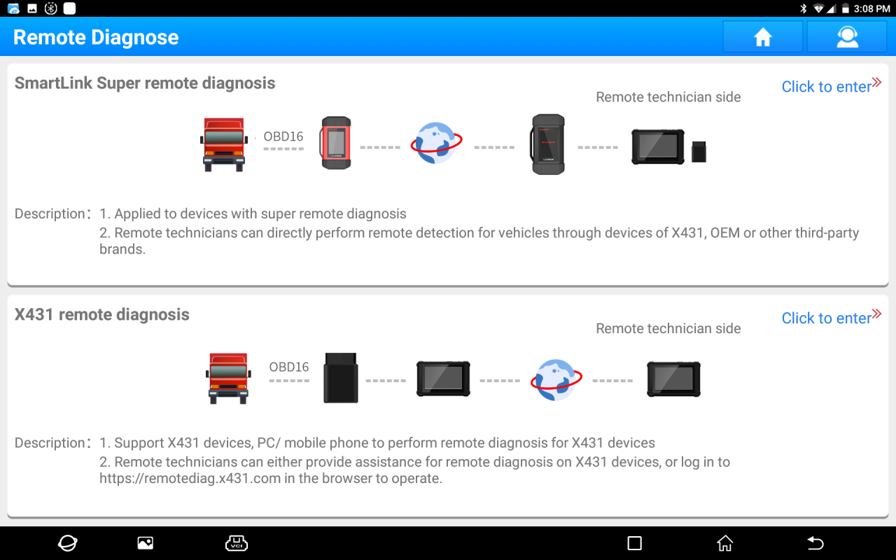 Launch X-431 V+ SmartLink HD Remote diagnosis