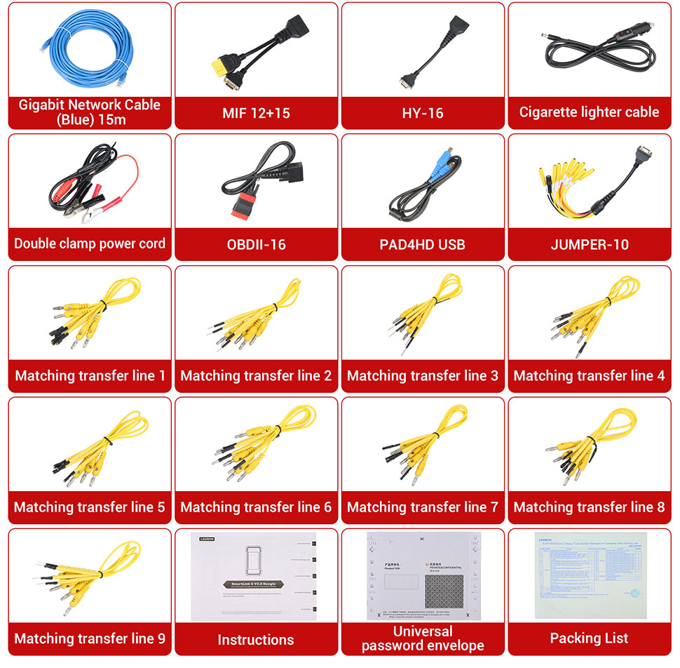 Launch X431 SmartLink C 2.0 package list