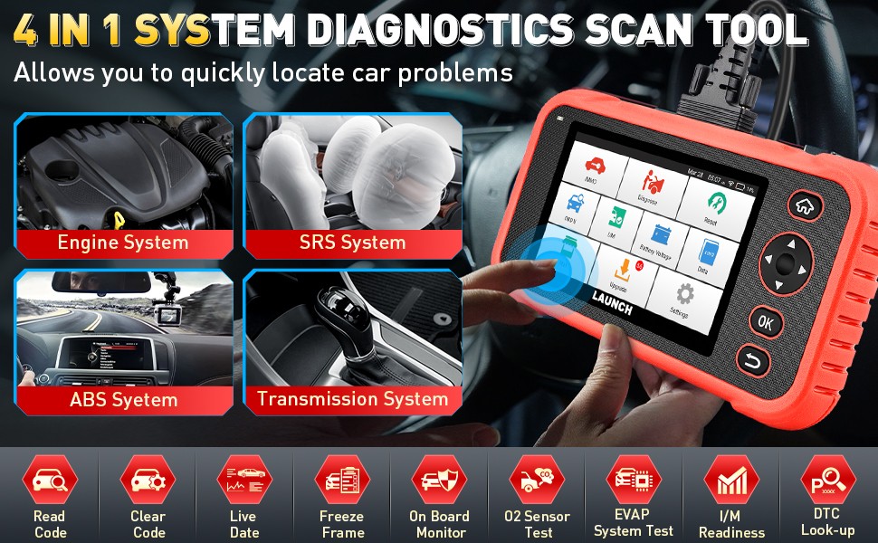 LAUNCH CRP IMMO SCANNER TOOL for ENGINE /ABS /SRS /TRANSMISSION