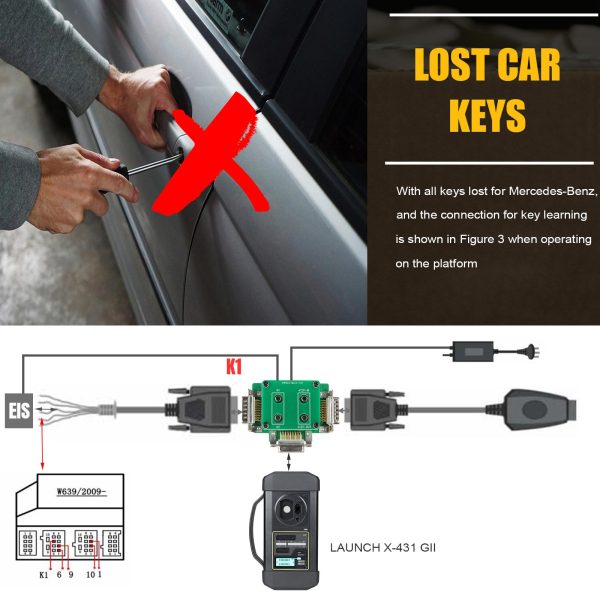 Launch X431 MCU3 Adapter for X-PROG3 GIII Work on Mercedes Benz All Keys Lost and ECU TCU Reading - Image 7
