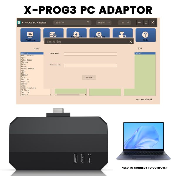 Launch X-PROG3 GIII PC Adapter with X431 GIII X-PROG 3 Advanced Immobilizer & Key Programmer - Image 6